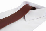 Mens Brown 8cm Plain Neck Tie