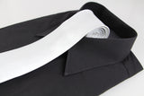 Mens White 8cm Plain Neck Tie