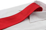 Mens Red 8cm Plain Neck Tie