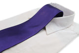Mens Dark Purple Classic 10cm Plain Neck Tie
