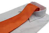 Mens Orange Classic 10cm Plain Neck Tie