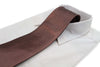 Mens Brown Classic 10cm Plain Neck Tie