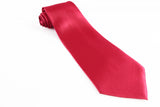 Mens Dark Red 10cm Plain Neck Tie