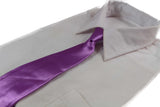 Kids Boys Light Purple Elastic Plain Neck Tie
