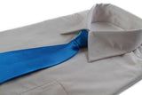 Kids Boys Santorini Blue Elastic Plain Neck Tie