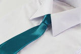 Kids Boys Turquoise Elastic Plain Neck Tie