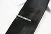 Mens Silver One Line Pattern Tie Clip Clasp
