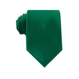 Mens Bottle Green 8cm Plain Extra Long Neck Tie