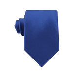 Mens Royal Blue 8cm Plain Extra Long Neck Tie