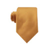 Mens Gold 8cm Plain Extra Long Neck Tie