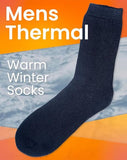 30 Pairs X Mens Heavy Duty Thermal Cotton Work Thick Winter Heated Crew Socks
