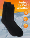 6 Pairs X Mens Heavy Duty Thermal Cotton Work Thick Winter Heated Crew Socks