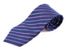 Mens Navy & Purple Striped 8cm Patterned Neck Tie