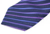 Mens Navy & Purple Striped 8cm Patterned Neck Tie