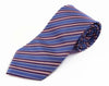 Mens Blue & Pink Striped 8cm Patterned Neck Tie