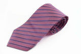 Mens Pink And Purple Striped 8cm Patterned Neck Tie