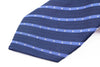 Mens Navy & Blue Striped 8cm Patterned Neck Tie