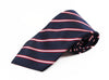 Mens Navy & Red Striped 8cm Patterned Neck Tie