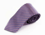 Mens Light Pink & Purple Striped 8cm Patterned Neck Tie
