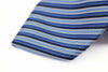 Mens Blue Striped 8cm Patterned Neck Tie