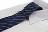 Mens Navy Striped 8cm Patterned Neck Tie