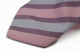 Mens Pink Striped 8cm Patterned Neck Tie