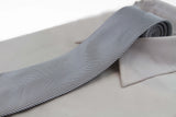 Mens White &  Black Mini Stripe 8cm Patterned Neck Tie