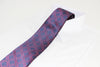 Mens Navy & Purple Reflecting Patterned 8cm Neck Tie