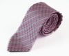 Mens Baby Pink & Silver Tinsel Striped Patterned 8cm Neck Tie