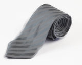Mens Silver Multiple Striped Patterned 8cm Neck Tie
