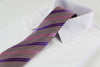 Mens Pink & Purple Striped 8cm Patterned Neck Tie