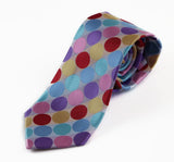 Mens Multicoloured Polka Dot Patterned 8cm Neck Tie