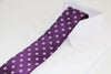 Mens Purple Polka Dot Patterned 8cm Neck Tie