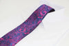 Mens Navy & Magenta Boho Paisley Patterned 8cm Neck Tie