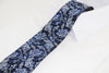 Mens Blue, Grey & Black Boho Paisley Patterned 8cm Neck Tie