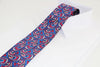 Mens Blue & Red Boho Paisley Patterned 8cm Neck Tie