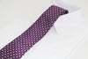 Mens Purple & Champagne Floral Patterned 8cm Neck Tie