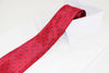 Mens Dark Red & Navy Mini Polka Dot Patterned 8cm Neck Tie