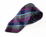Mens Multicoloured Plaid Patterned 8cm Neck Tie