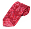 Mens Red Boho Paisley Patterned 8cm Neck Tie