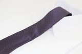 Mens Purple, Black & White Elegant Patterned 8cm Neck Tie