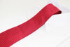 Mens Red With Silver Dots Patterned 8cm Neck Tie