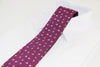 Mens Burgundy With Flowers Patterned 8cm Neck Tie