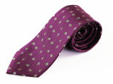 Mens Burgundy With Flowers Patterned 8cm Neck Tie