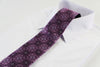 Mens Purple Circles & Squares Patterned 8cm Neck Tie