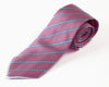 Mens Baby Pink & Baby Blue Striped Patterned 8cm Neck Tie