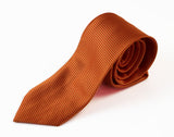 Mens Orange & Yellow Grid Patterned 8cm Neck Tie