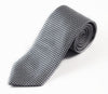 Mens Silver & Black Grid Patterned 8cm Neck Tie