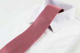 Mens Red & White Houndstooth Patterned 8cm Neck Tie