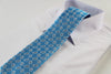 Mens Sky Blue Floating Paisley Design Patterned 8cm Neck Tie